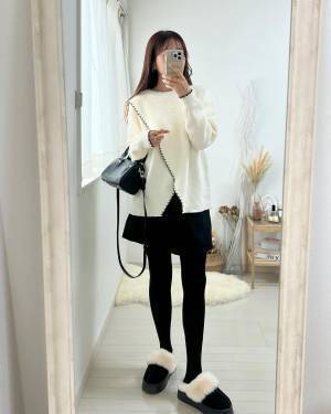 可愛さ止まらないーッ♡【冬のデート服】にぴったり！「モテニット」