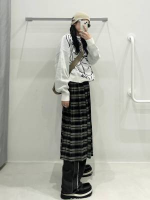 これは真似したくなる♡【ALAND】韓国っぽく「チェックスカート」を着こなす♡