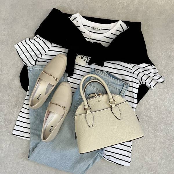 【2990円→590円はお得すぎ！！】在庫があったら買い！ZARAの”ボーダーTシャツ”を使ったコーデ