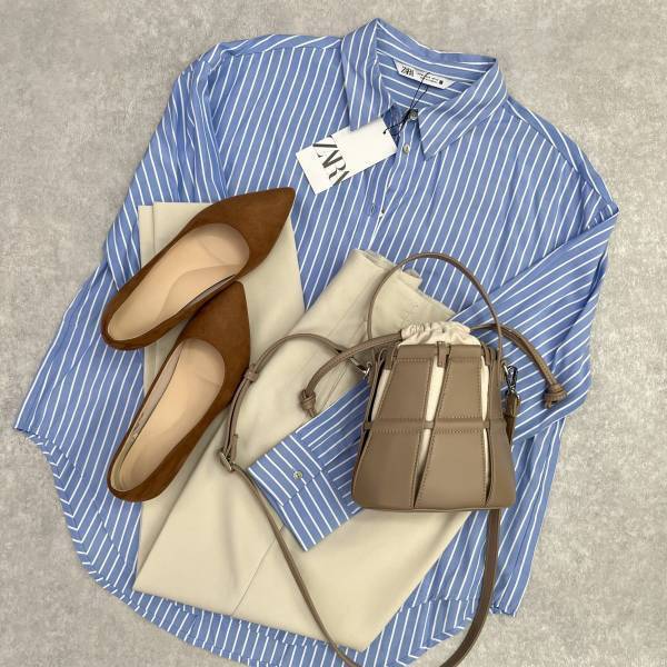 《即買い》着回し力抜群♡春まで大活躍の【ZARA】”ストライプシャツ”コーデ紹介