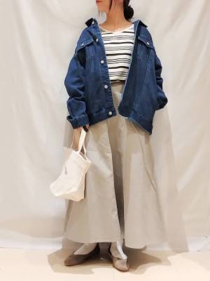 着心地もトレンド感も◎【グローバルワーク】軽くて柔らかい「デニムジャケット」