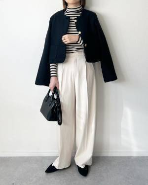 ボーダー愛止まらんッ♡♡【ユニクロ】とりあえずコレ着れば安心！「王道ニット」