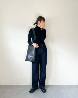 シンプル好きさん必見！これ「ほんまつい着てまう～♡」【ユニクロ】”タートルネックセーター”コーデ