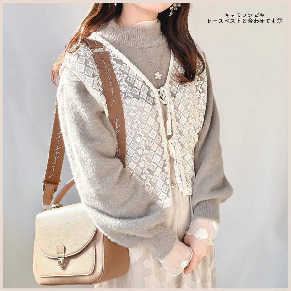 ＜コスパが素晴らしい！＞「思わず色ち買い」したくなる♡【しまむら】”シャギーニット”コーデ紹介