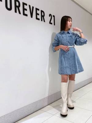 か、かんわいいぃぃ♡【FOREVER21】いろんな着こなしで楽しめる！「デニムワンピ」