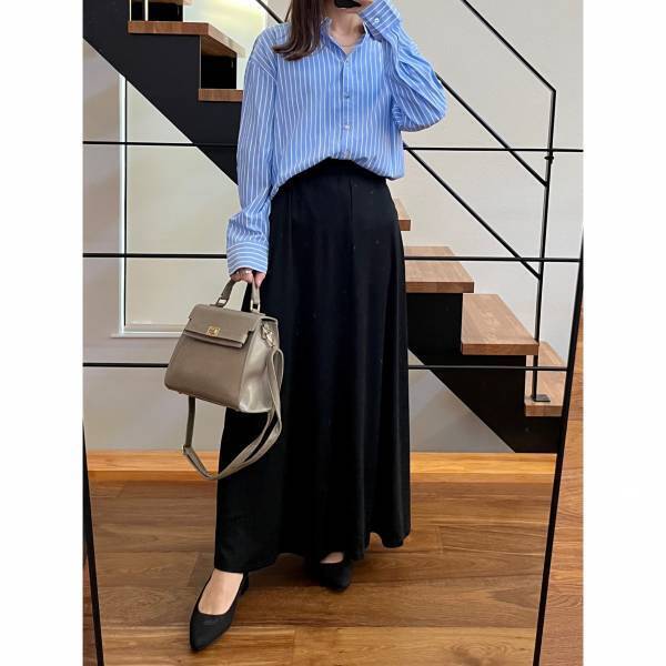 「楽天で購入できる」「オールシーズン使える」【SEU】の”フレアスカート”で着回しコーデ紹介