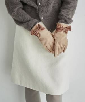 リボンモチーフが可愛い♡【ガーリー手袋】なら、手元までおしゃれ！