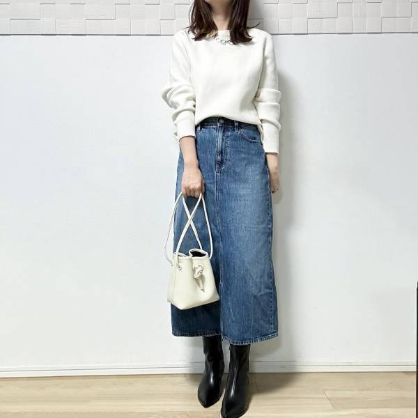 「かなり良い」って♡【ユニクロ】ユニ女も絶賛！春先まで使える「デニムスカート」