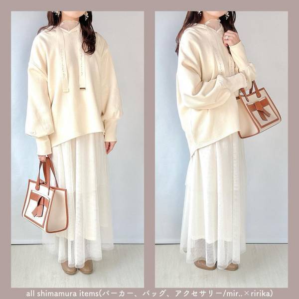 「可愛さ2倍増し」♡「着膨れしない」スカート見つけた！【しまむら】「何と合わせても可愛い」”2段チュールスカート”