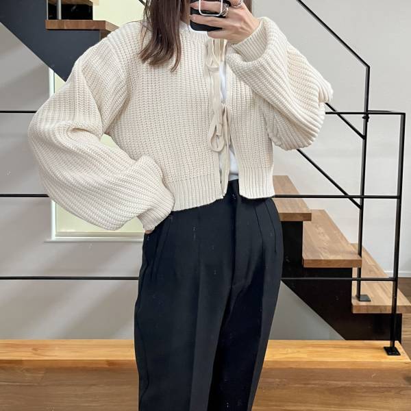 「リボンが可愛くて」キュン♡【WEGO】”ショート丈カーディガン”が2wayで「着回し力抜群なんです！」