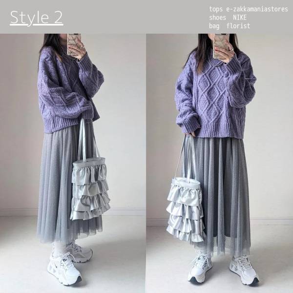 一点投入 → 即大人っぽ♡【しまむら】ラメのキラキラがたまらん！「チュールスカート」