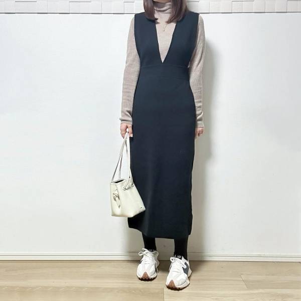 これ、めちゃカワです♡【GU】着るだけで上品見え♡「ジャンパードレス」