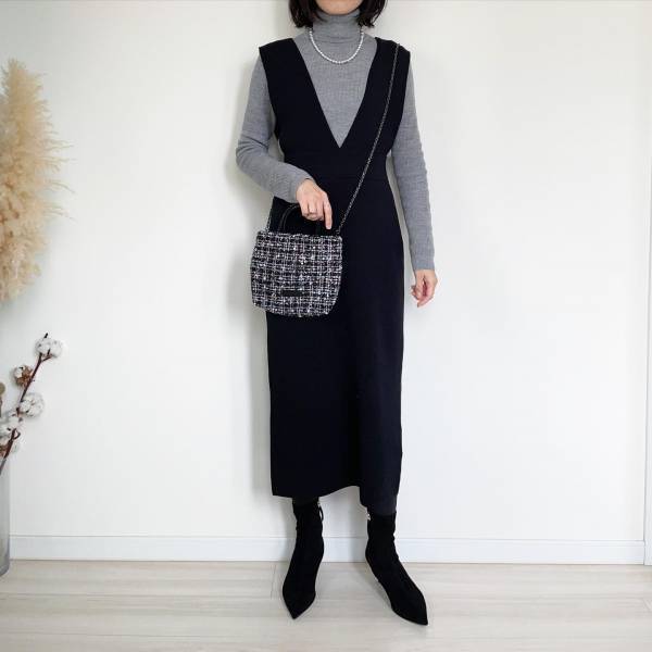 これ、めちゃカワです♡【GU】着るだけで上品見え♡「ジャンパードレス」