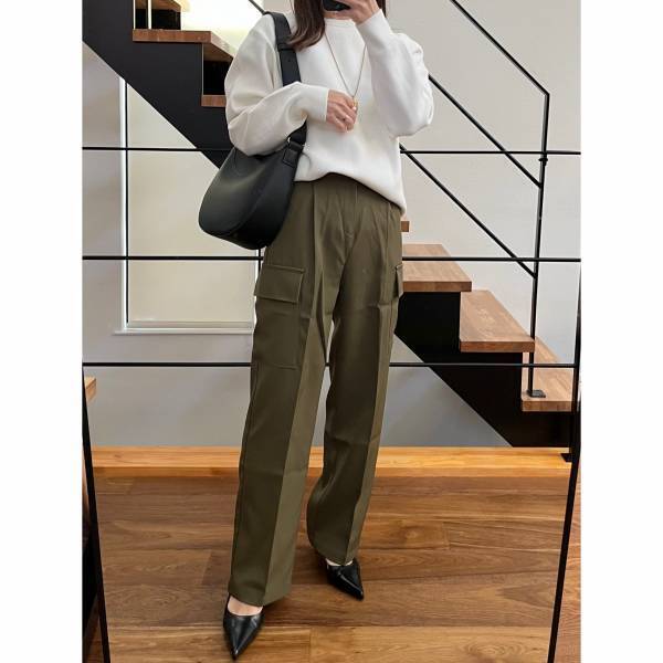 「春にもピッタリ」配色【UNIQLO・GU・ZARA】のアイテムを使って”カーキ×ホワイト”のコーデ組んでみた♡