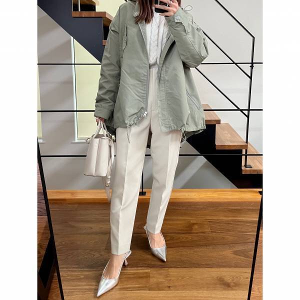 「春にもピッタリ」配色【UNIQLO・GU・ZARA】のアイテムを使って”カーキ×ホワイト”のコーデ組んでみた♡