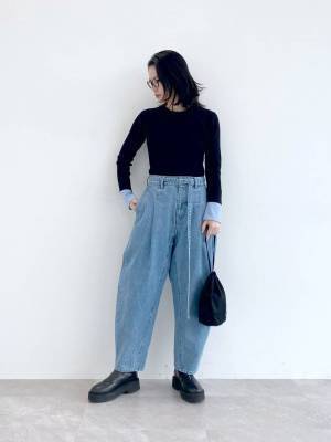 脱マンネリ！【グローバルワーク】コーデに遊び心を♡「バイカラートップス」