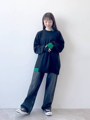 脱マンネリ！【グローバルワーク】コーデに遊び心を♡「バイカラートップス」