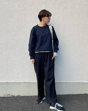 こりゃ優勝！！【ユニクロ】1枚でも重ね着でも便利♡「クルーネックT」