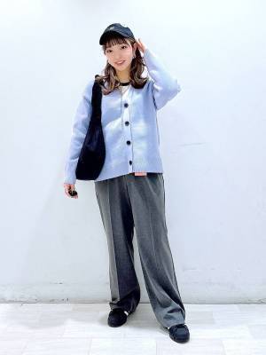 大きめボタンが可愛い♡【グローバルワーク】今季、着倒したい！「軽やかカーデ」