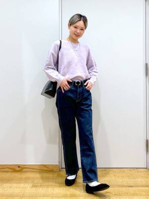 どんな骨格でもキレイ！？【グローバルワーク】春コーデにぴったり♡「カラーニット」