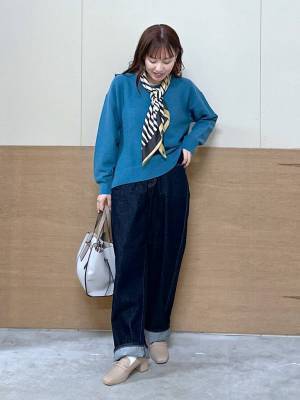 どんな骨格でもキレイ！？【グローバルワーク】春コーデにぴったり♡「カラーニット」