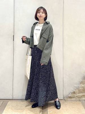 羽織るだけでトレンド感♡【グローバルワーク】春の羽織におすすめ！「ミリタリーブルゾン」