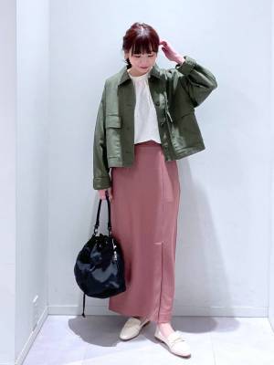 羽織るだけでトレンド感♡【グローバルワーク】春の羽織におすすめ！「ミリタリーブルゾン」