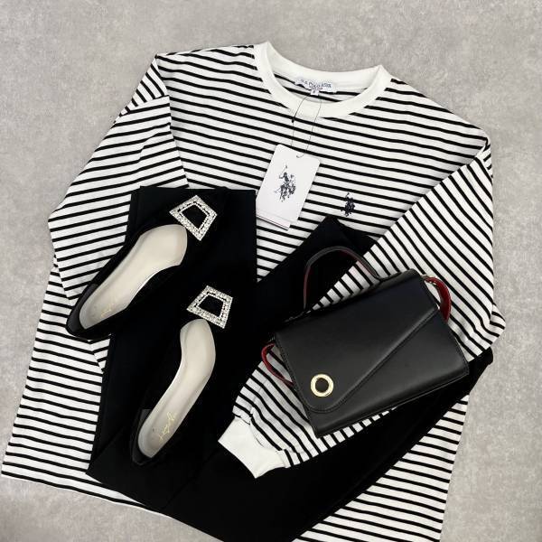 この春は「ボーダー」を可愛く着こなしたい！【WEGO】”U.S.POLO ASSN”の「ボーダーロンT」は袖が可愛いんです♡