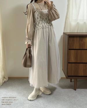 えぇ【しまむら】なの！？ オシャレさんの「チュールワンピース」着回し