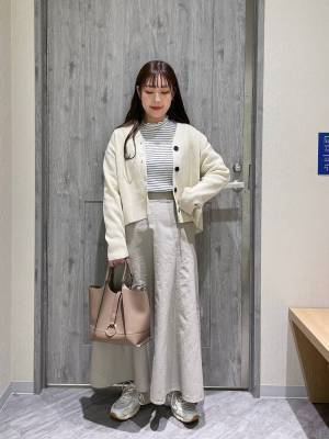 淡いカラーにきゅんっ♡【グローバルワーク】春先まで大活躍！「大人カーデ」