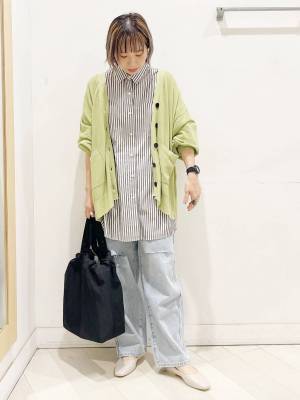 淡いカラーにきゅんっ♡【グローバルワーク】春先まで大活躍！「大人カーデ」