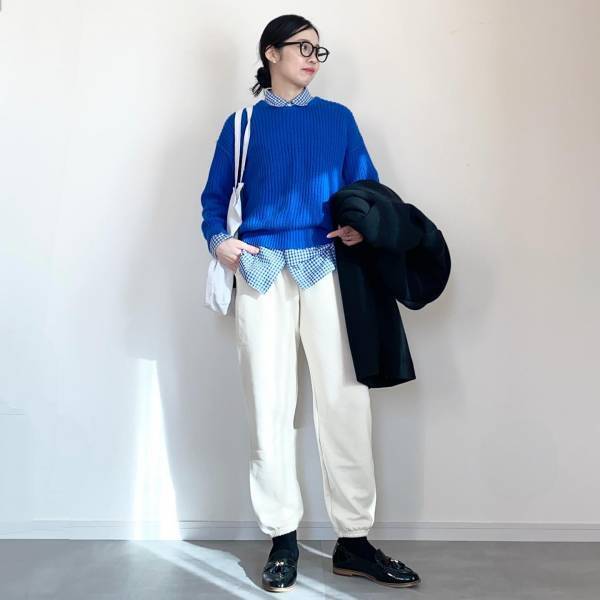 オシャレ賢者をお手本に！【ユニクロ】脱ダサ見え♡「白スウェパン」着こなし術