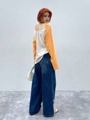 《一点投入で、即オシャレ！》韓国っぽコーデには【ラグランTシャツ】を取り入れて♡