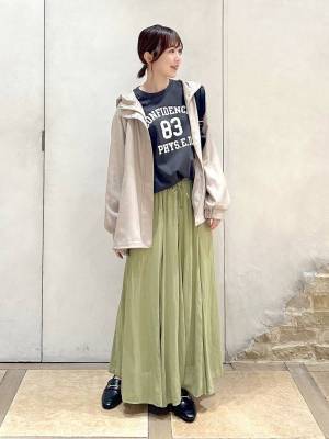 即マネしたい！【グローバルワーク】フレアスカートを使った「最旬コーデ」♡