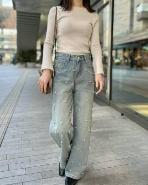 【デニム × パール】って最強♡ 一点で上品可愛い「おしゃれデニム」って？