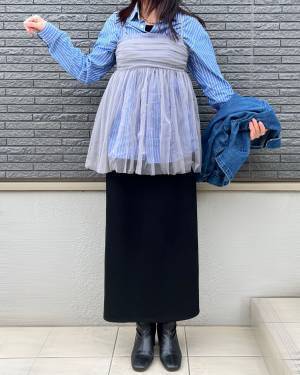 《着回し抜群！？》「グッとお洒落に見える」♡【GRL】の”チュールビスチェ”着回しコーデ3選！