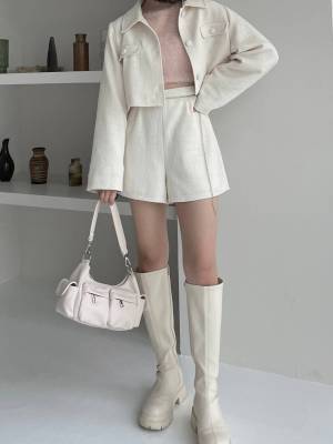 今季、絶対に真似したい！！ 【アイボリージャケット】を使った「春っぽコーデ」が可愛い♡