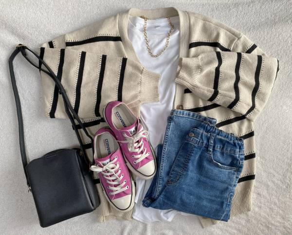 《大人に着こなすポイント教えます！》「春にぴったり」な【しまむら】の“ボーダーカーディガン”着こなし3選♡