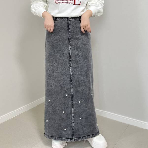 ＜インフルエンサーコラボ♡＞「デニム」に「パール」！？【アベイル】のひと癖ある”デニムスカート”特集