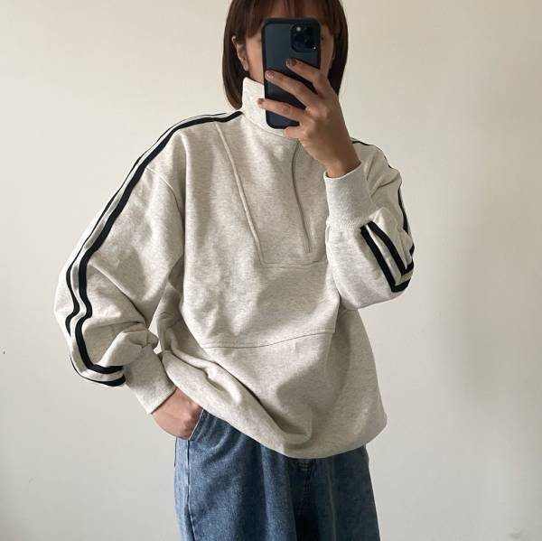 《可愛すぎるトップス♡》「SNSでも」反響が！？【しまむら】”ライン×ハーフジップ”の着回し5選