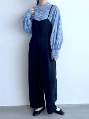 楽ちんコーデの救世主！ 着回し力も抜群♡ 1枚は欲しい【キャミサロペ】