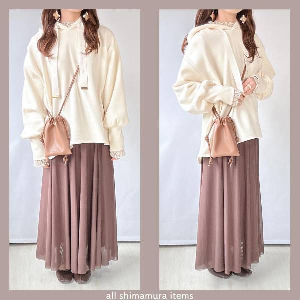 「選べなくて2色買い！」【しまむら】穿くだけで美人見え♡「春っぽロングスカート」