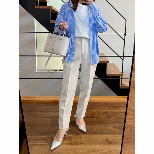 「一年中大活躍」！！【UNIQLO】のサイズ違いでも欲しくなる！”クルーネックＴシャツ”を使った春の着回しコーデ3選♡