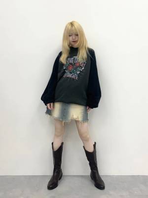 物欲が止まらんッ！！【ALAND】ダメージ加工が激かわ♡「デニムスカート」