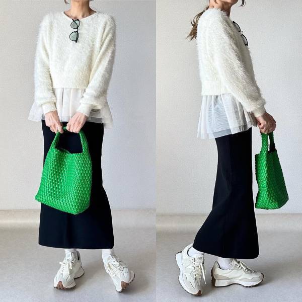 クロップド丈がトレンド感♡【ロペピクニック】カラバリ豊富！「春シャギーニット」