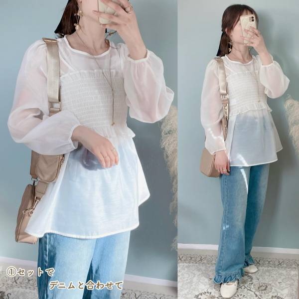 《すっごくお得》「デザインも素材もかわゆー♡♡♡」【しまむら】【Avail】春に着たい！“ホワイトトップス”2選！