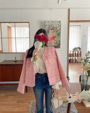 やっぱ最強に可愛い！！ 春コーデに取り入れたい♡【ツイードジャケット】