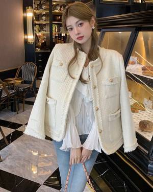 やっぱ最強に可愛い！！ 春コーデに取り入れたい♡【ツイードジャケット】