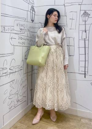 このシルエット、さすがに惚れる♡【ロペピクニック】一気に大人見え！「レーススカート」