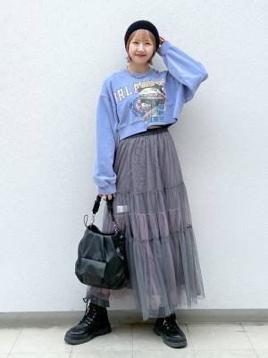 『春モテ』ならこの服でしょ!! ボリューム感がたまらんッ♡【チュールスカート】